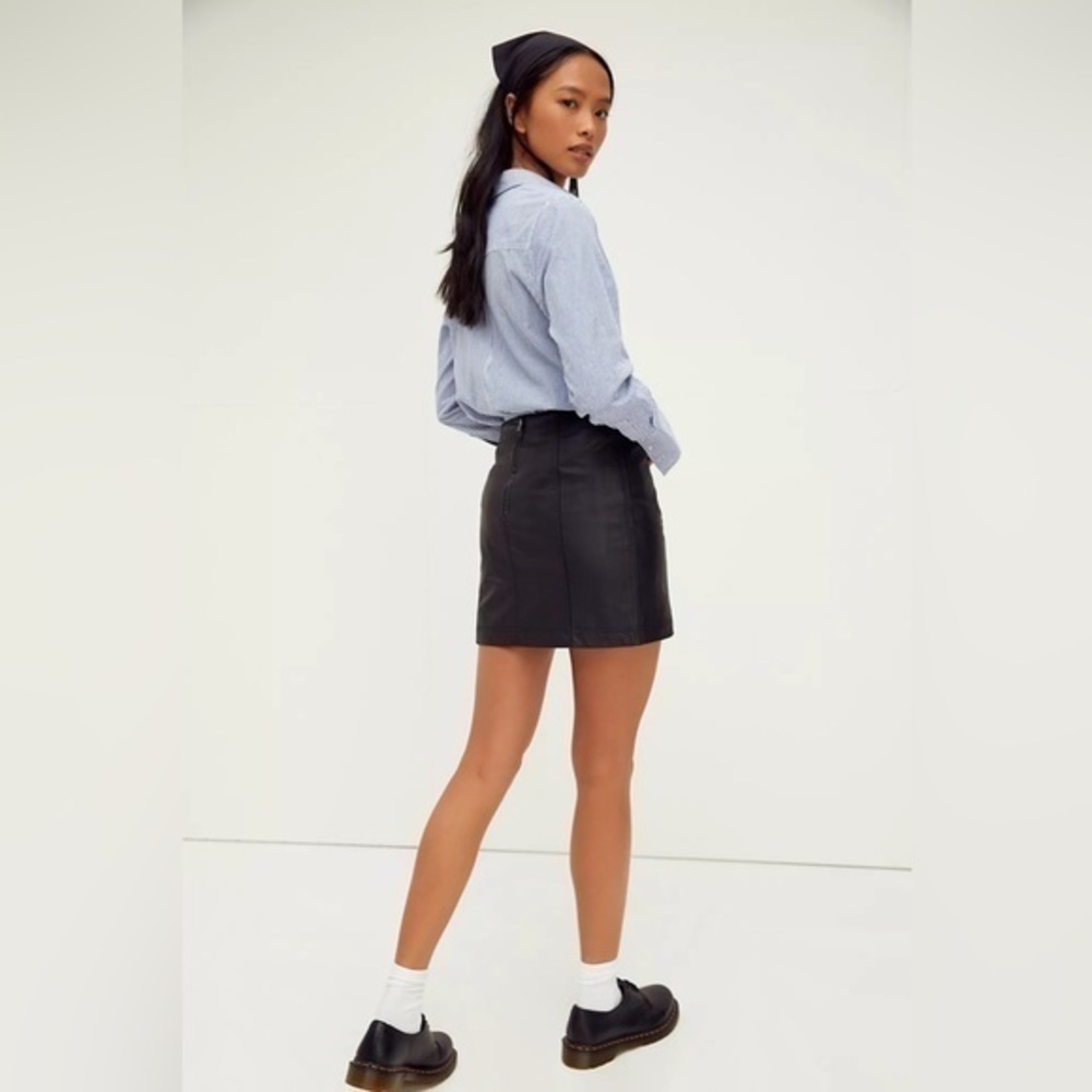 Free people Modern Femme Vegan Leather Mini Skirt